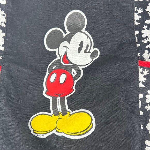 Disney Mickey Mouse Black Red Drawstring Backpack Side Pockets Adjustable Strap - Picture 4 of 7